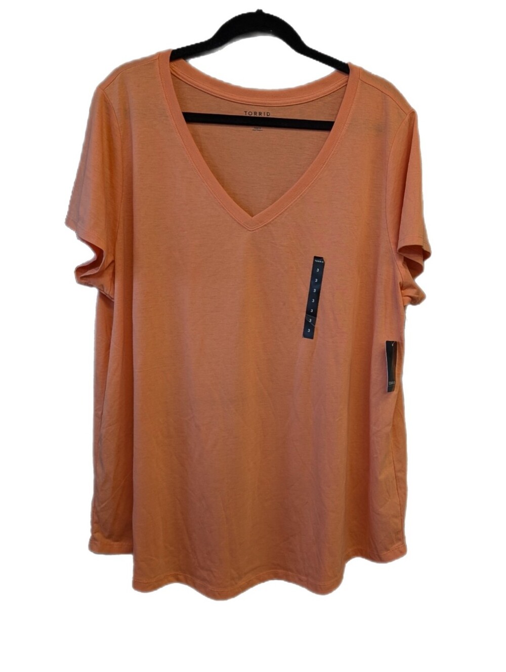 Torrid  girlfriend signature jersey v-neck tee classic fit orange size 3XL NWT